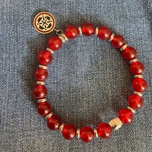 Rustic cuff stretch bracelet